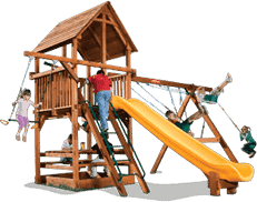 Playhouse Series Wooden Swing Sets And Playgrounds In Mesa
