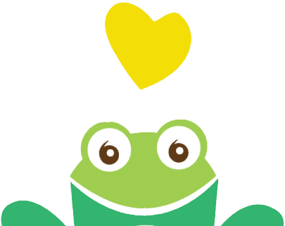 Happy Frog With Yellow Heart
