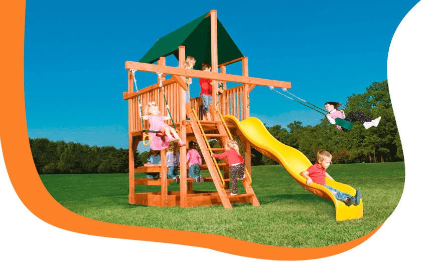Happy Children Playing In A Customized Playset In Arizona