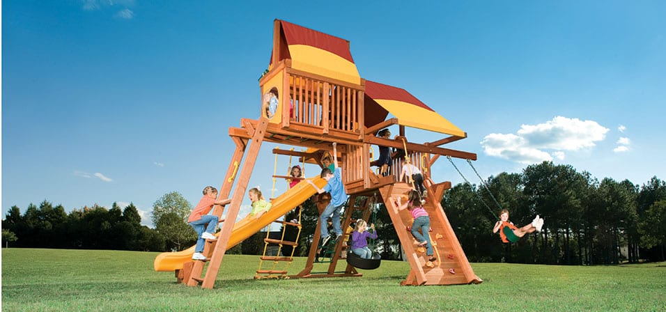 Kids Wooden Playset With Swings Shipping To Litchfield Park, AZ