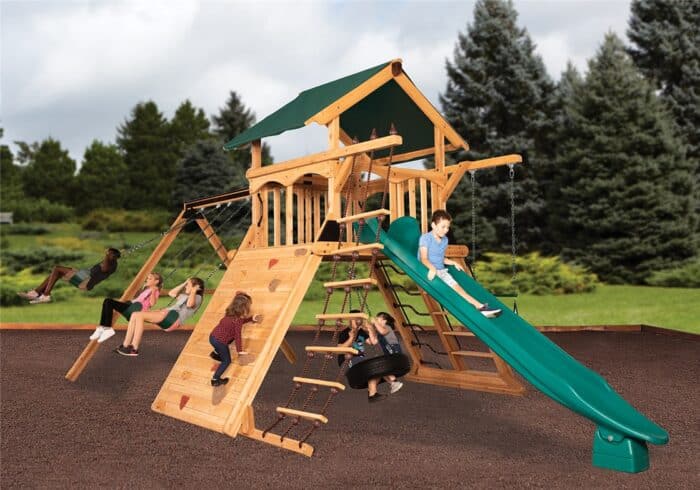 Olympian Peak XL 1 w/ Tarp Roof Green Playset