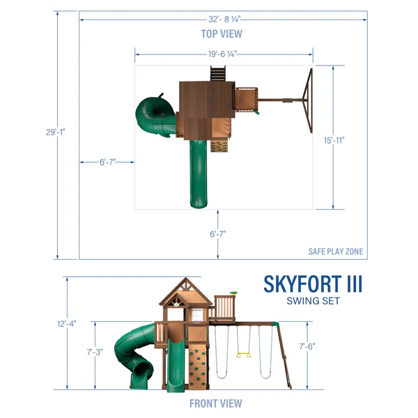 Skyfort III Swing Set - Image 2