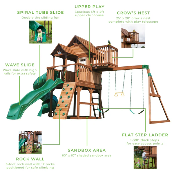 Skyfort III Swing Set - Image 3